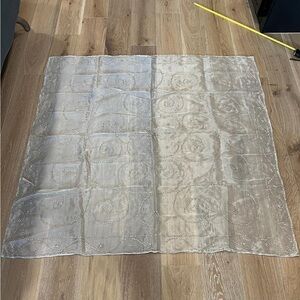 Elegant Sheer Embroidered table cloth